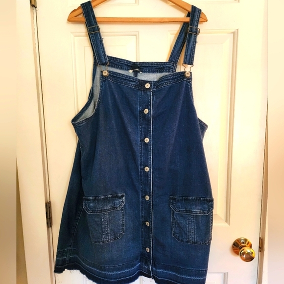 American Eagle Outfitters Denim - American Eagle Denim Overall Skirt Size Xl Cowgirl Country NWT